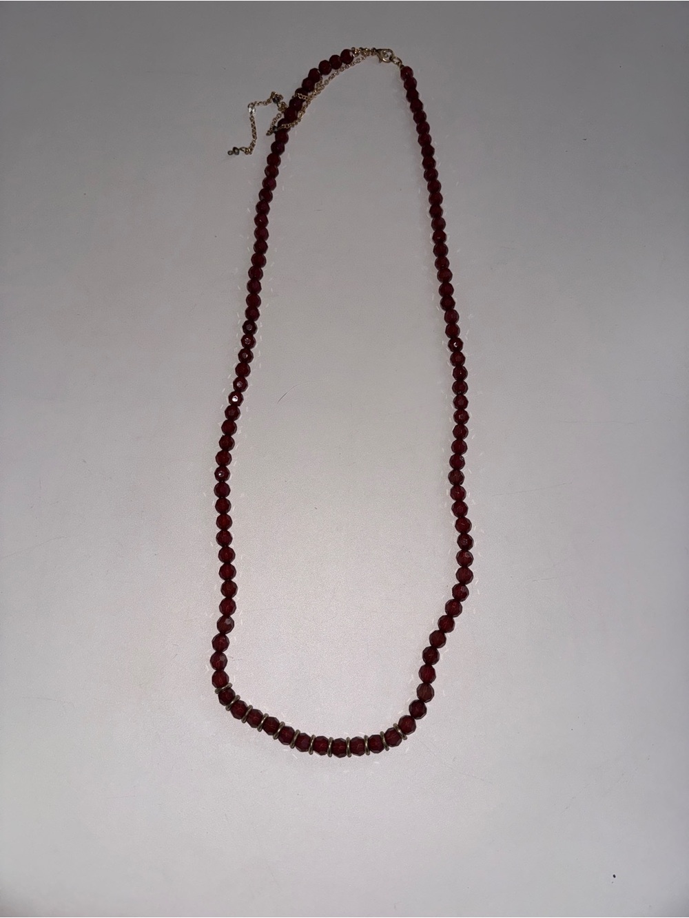 Women’s Burgundy Beaded Necklace - Elegant Everyday Style